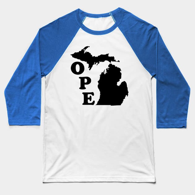 Ope Michigan Baseball T-Shirt by Colin Polley Designs